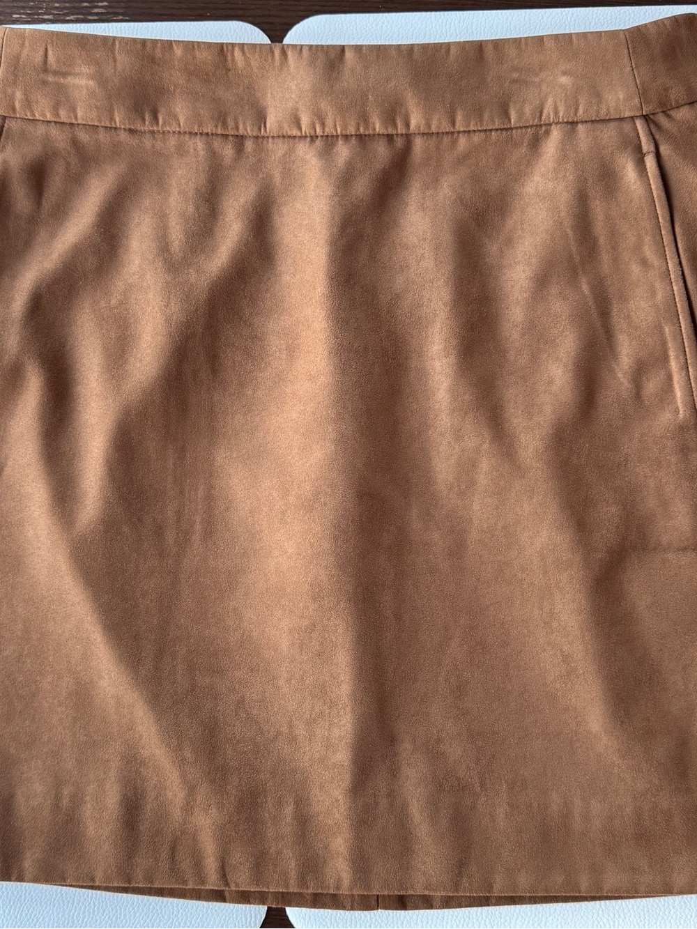 J. Crew Cognac Faux Suede Mini Skirt